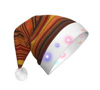 Native American Pattern Print Led Light-Up Christmas Hat,Santa Hat Plush Light Up Funny Christmas Ha,Christmas Decorations.