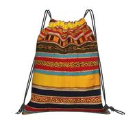 Native American Pattern Print Men Women Drawstring Bag Large Drawstring Backpack Waterproof Swimming Bags For Yoga Climbing Swim