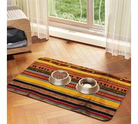Native American Pattern Print Pet Feeding Mat Dog Mat for Food and Water Bowl Dogs Water Dispenser Mat Dogs Accessories