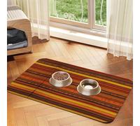 Native American Pattern Print Pet Feeding Mat Dog Mat for Food and Water Bowl Dogs Water Dispenser Mat Dogs Accessories