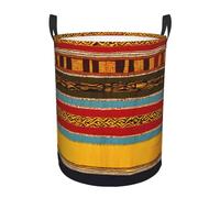 Native American Pattern Print Round Laundry Hamper Waterproof Storage Basket Clothes Organizer Home Accessory