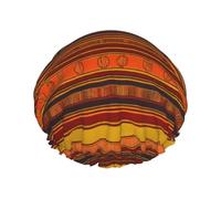 Native American Pattern Print Shower Cap For Women,Reusable Bath Cap,Breathable Shower Caps,Bathing Shower Caps With Adjustable