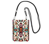 Native American Pattern Print Small Crossbody Bags For Women Trendy, Phone Purse With Adjustable Strap,For Hiking Travel, Black, One Size