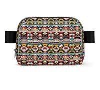 Native American Pattern Print Square Waist Bag Fashion Pack Waterproof Bumbag Travel Casual Summer Gift