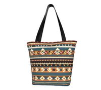 Native American Pattern Print Tote Bag For Women, Reusable Large Ladies Shoulder Bag Large Capacity Shopping Totes Fasion Handbag For Office, Shopping, Travel