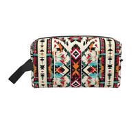 Native American Pattern Printed Toiletry Storage Bag, Large Capacity Organizer Pouch for Power Bank and Cables Use