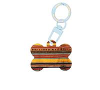 Native American Pattern Printing Fashion Dog Tags Acrylic Keychain Dog Bone Shape Double Sided Pattern Tags for Dogs and Cats