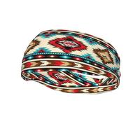 Native American Pattern Sports Headbands Men Women Sweatbands Moisture Wicking Headband for Running Yoga Hiking