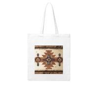 Native American Patterns Canvas Shopping Bag-Reusable,Eco-Friendly With Printed Shoulder Bag Tote Bag For Women