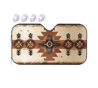 Native American Patterns Car Windscreen Sun Shade Aluminum Foil Front Windshield Heat Shield for Car SUV S