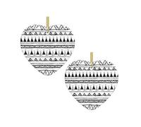 Native American Patterns Christmas Tree Ceramic Hanging Bauble Personalised Xmas Baubles Cute Christmas Ornaments Gifts For Kids Family Friends