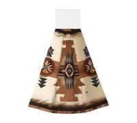 Native American Patterns Coral fleece hand towel, super absorbent hanging kitchen towel, children's adult bathroom kitchen hanging hand towel