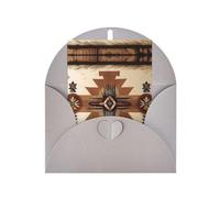 Native American Patterns Greeting card, blank inner page, includes envelope, 10 cm x 15 cm, for anniversary and party invitations.