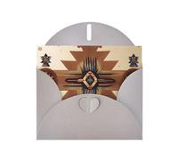 Native American Patterns Greeting card, blank interior, suitable for occasions such as Valentine's Day and wedding anniversaries.