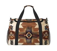 Native American Patterns Hand Travel Bag.Fashionable Design, Large Storage Capacity, Suitable For Business Trips And Short Trips., Black, One Size