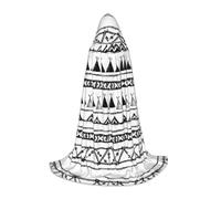 Native American Patterns Hooded Cape For Teenagers, Unisex Cloak Robe Hooded Halloween Costume Satin Witches Vampire Cloak Fancy Dress Up Children