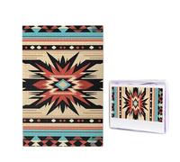 Native American Patterns Jigsaw Puzzle for Adults Challenging Wooden Puzzles 1000 Pieces Personalized Photo Puzzle Picture Jigsaws Custom Jigsaw Puzzles for Birthday