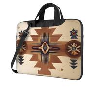 Native American Patterns Laptop Bag Portable Handbag, Safe Protective Inner Lining for Business Trip and Office Use, Black, 15.6 inch