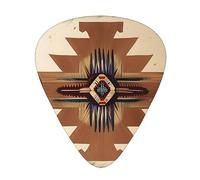 Native American Patterns Multi-Thickness Guitar Pick Set 12 Pieces Clear Tone Comfortable Feel Strong Wear Resistance And Toughness Comes With Transparent Box