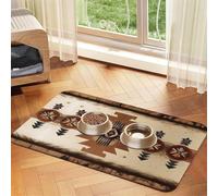 Native American Patterns Pet absorbent leather tablecloth Pet bowl mat suitable for dogs or cats