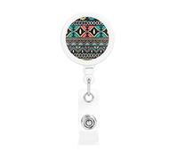Native American Patterns Print Badge Reel Retractable Badge Holder Cute Badge Clip Id Card Holders for Men Women