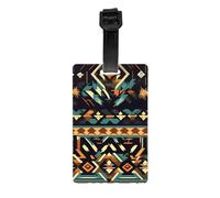 Native American Patterns Print Luggage Tag Suitcases Identification Labels Set Travel Bag Backpack Suitcase Tags