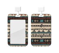 Native American Patterns Printed Card Badge Holder Id Badge Card Holder Badge Holders with Lanyards for Offices Staff Access Card Metro Card