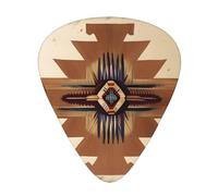 Native American Patterns printed guitar picks, 12-piece set with thin, medium, and thick styles, comes with a storage case