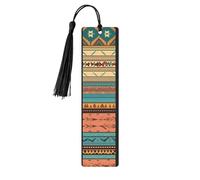 Native American Patterns Printed Metal Bookmarks M - Black Lightweight Aluminium Book Marker for Books, Journals & Gifts, Ideal Book Lovers, Holiday Decor & Crafts