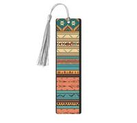 Native American Patterns Printed Metal Bookmarks M - Gray Lightweight Aluminium Book Marker for Books, Journals & Gifts, Ideal Book Lovers, Holiday Decor & Crafts