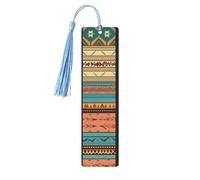 Native American Patterns Printed Metal Bookmarks M - Sky Blue Lightweight Aluminium Book Marker for Books, Journals & Gifts, Ideal Book Lovers, Holiday Decor & Crafts