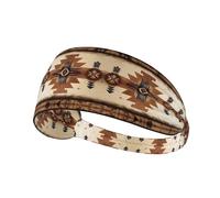 Native American Patterns Printed Sports Headbands Wicking Hair Headwraps, Non-Slip Workout Headbands for Gym, Running, Yoga, Tennis