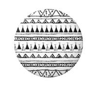 Native American Patterns Round Badge - Durable Tin Plate Design With Full Front Print, Perfect For Custom Gifts And Apparel Decoration