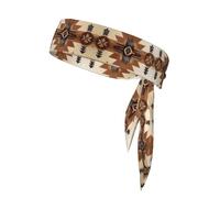 Native American Patterns Sports Head Tie.Sweat Absorbing Polyester Bandana for Running, Yoga & Gym, Adjustable Unisex Head Wrap
