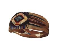 Native American Patterns Stylish Sweat-Wicking Sports Headband, Perfect for Men and Women, Fitness, Running, and Yoga.