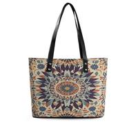 Native American Patterns Tote Bag for Women Leather Shoulder Bag Large Capacity Casual Ladies Handbag Fashion Work Top Handle Bags Weekender Hobo Bags Exquisite Bucket Purse