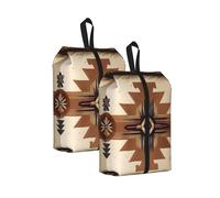 Native American Patterns Water Resistant Travel Shoe Bag with Handle for Suitcase Sneakers Boots Gym 2PCS