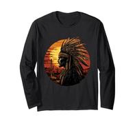 Native American Pride Indian Chief Sunset Indian Tribe Long Sleeve T-Shirt