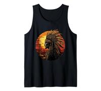 Native American Pride Indian Chief Sunset Indian Tribe Tank Top