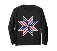 Native American Pride Red White Blue Star Wisdom Strength Long Sleeve T-Shirt