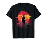 Native American Pride Sunset Indian Tribe Indian Chief Value Graphic T-Shirt