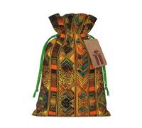 Native American Print Christmas Drawstring Bags Xmas Candy Bags Reusable Party Gifts Wrapping Bags