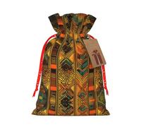 Native American Print Christmas Drawstring Bags Xmas Candy Bags Reusable Party Gifts Wrapping Bags