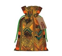 Native American Print Christmas Drawstring Gift Bags With Cards For Xmas Party Decorations Holiday