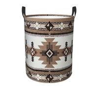 Native American Print Circular Laundry Hamper,Washing Basket Storage Basket for Bathroom,bedroom.