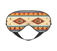 Native American Print Comfortable Eye Mask Breathable Adjustable Men Women Lightweight Travel Yoga Work