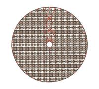Native American Print Festive Christmas Tree Skirt Holiday Decor Xmas Mat For Party Supplies Accessory