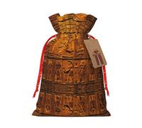 Native American Print Gift Bag, Bring a Drawstring, Reusable Gift Bag for Holiday Party and Wedding