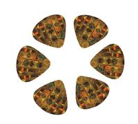 Native American Print Guitar and Ukulele Picks For Music Lovers 12 PCS Mixed Gauges(0.46/0.71/0.96mm)