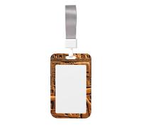 Native American Print Heavy Duty Badge Holder with Retractable Reel, Id Badge Holder Key Card Work Badge Clip for Nurse Teacher Student Office Women Men